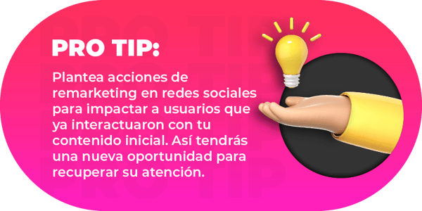 Considera acciones de remarketing como parte de tu estrategia de redes sociales