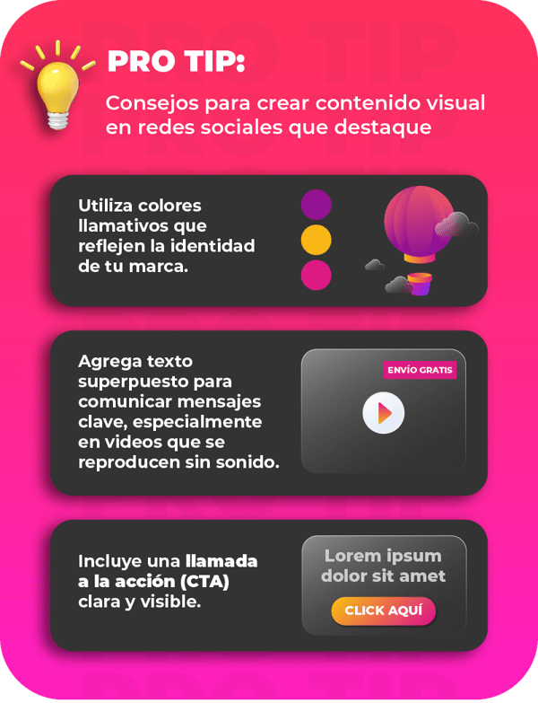 Consejos para crear contenido visual en redes sociales que destaque