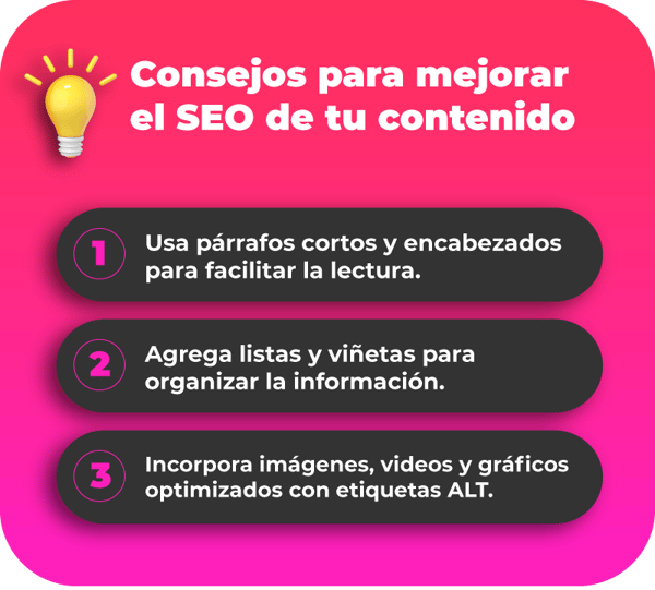 Consejos para mejorar el SEO de tu contenido